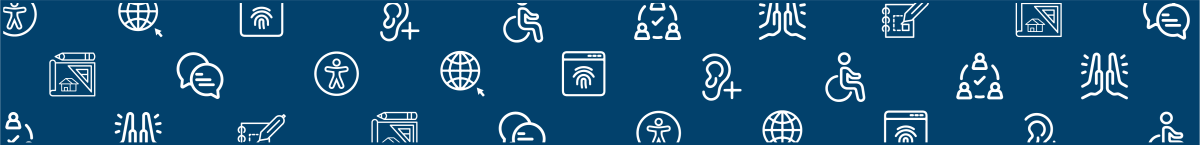 Accessibility Icons with blue background